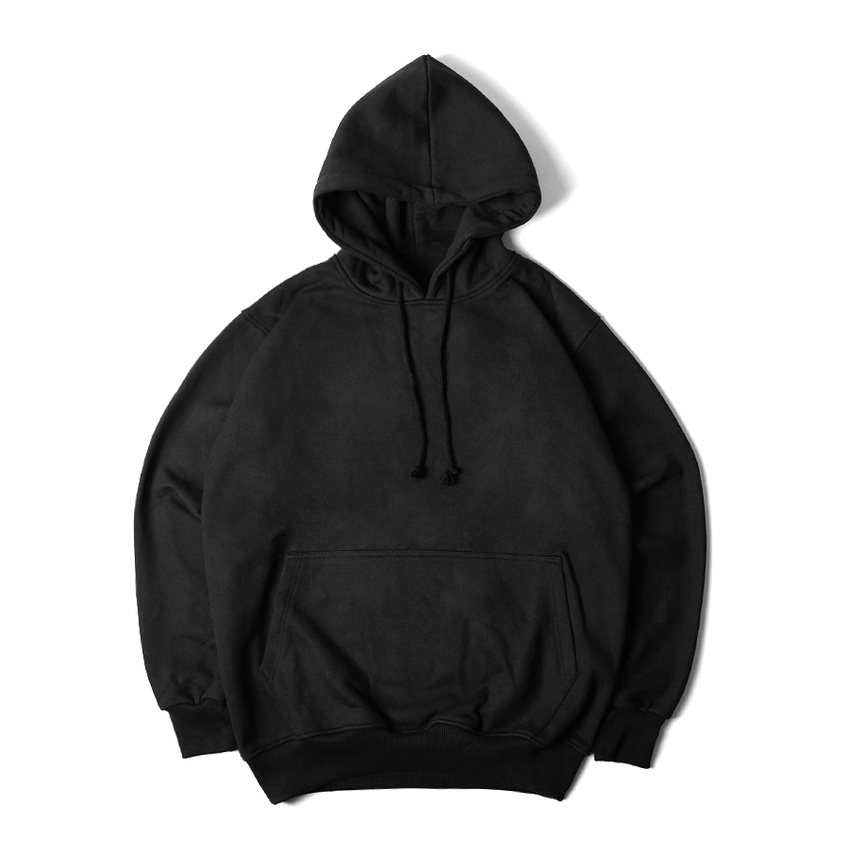 Jual Hoodie Basic Black Fullcotton Unisex/Hoodie Basic Oversize/Hoodie ...