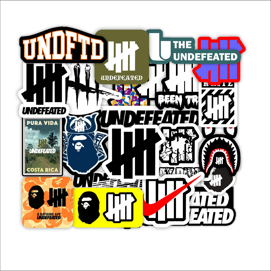 Jual PAKET STIKER BRAND STICKER UNDEFEATEDD ISI 23PCS STIKERR GRAFTAC ...