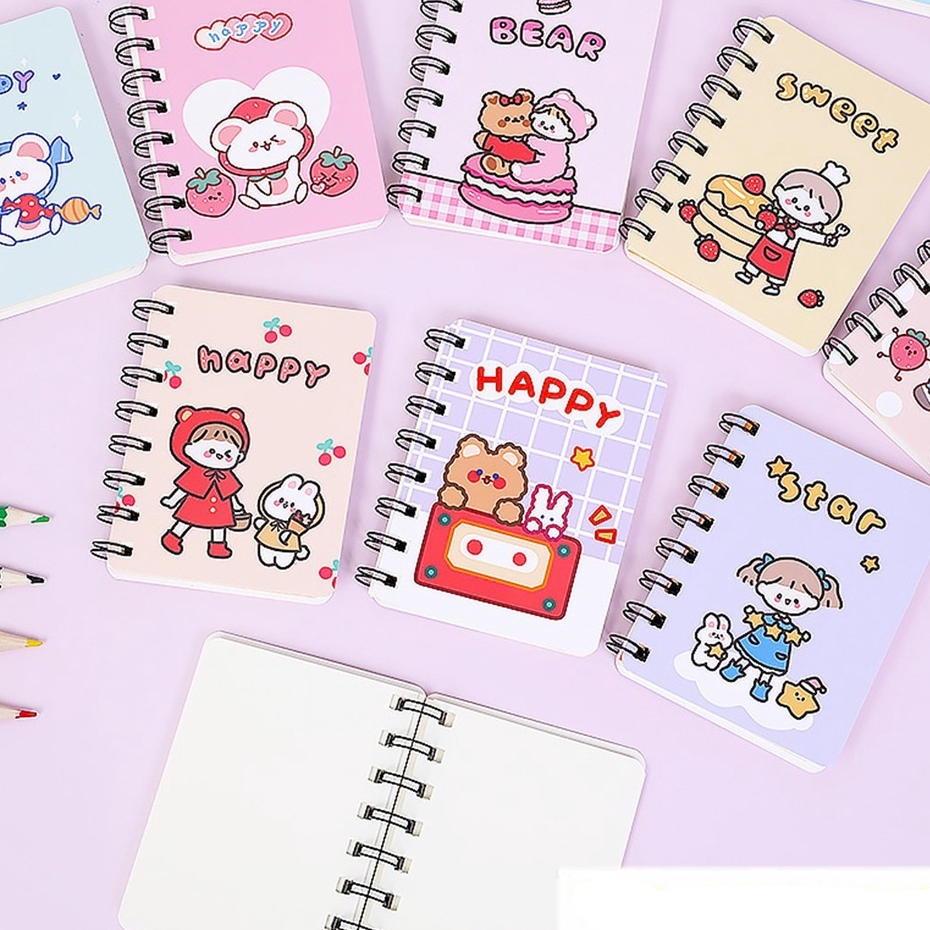 Jual APEN Notebook Ring Motif Kartun Buku Catatan Memo Spiral Buku ...