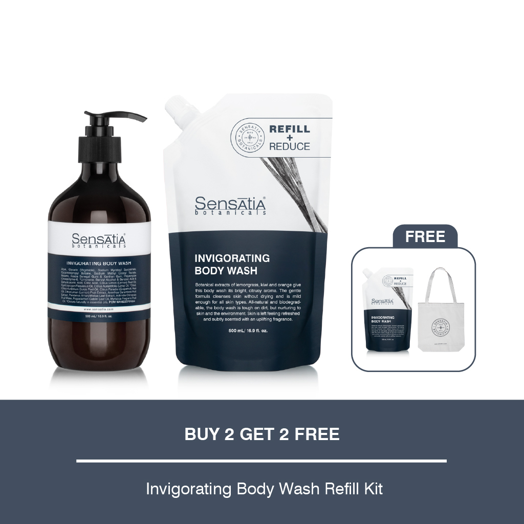 Jual [BUY 2 GET 2] Sensatia Botanicals Body Wash Refill Kit Shopee