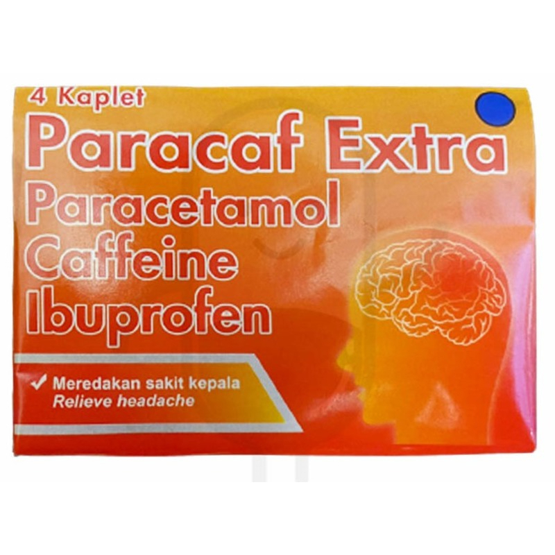 Jual PARACAF EXTRA / Meredakan Sakit Kepala (Paracetamol+Ibuprofen