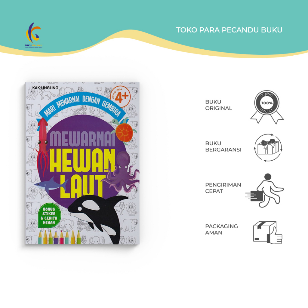 Jual Buku mewarnai Anak - Mari Mewarnai Dengan Gembira ; Mewarnai Hewan ...