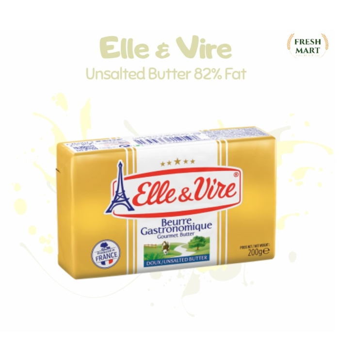 Jual ELLE & VIRE UNSALTED BUTTER 200gr | Shopee Indonesia
