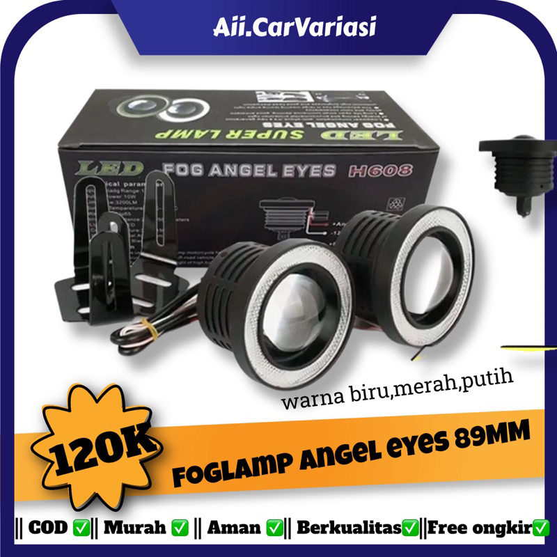 Jual Foglamp Lampu Kabut Sepasang Fog Lamp Angel Eyes Led Mm Eye Mm Shopee Indonesia