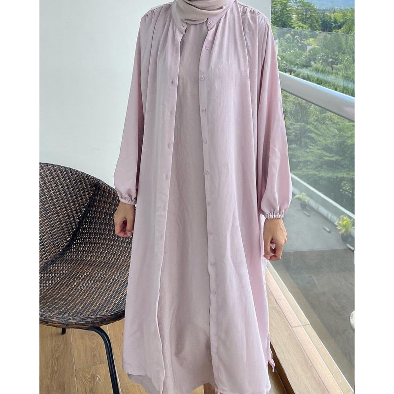 Jual SHEER TUNIC - Midi Dress - Outer FREE BELT | Shopee Indonesia
