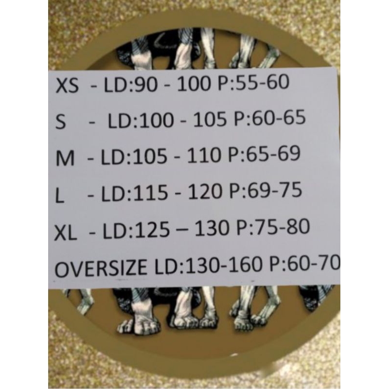Jual HARGA LIVE(SIZE CHART)RP.100.000/1KG | Shopee Indonesia