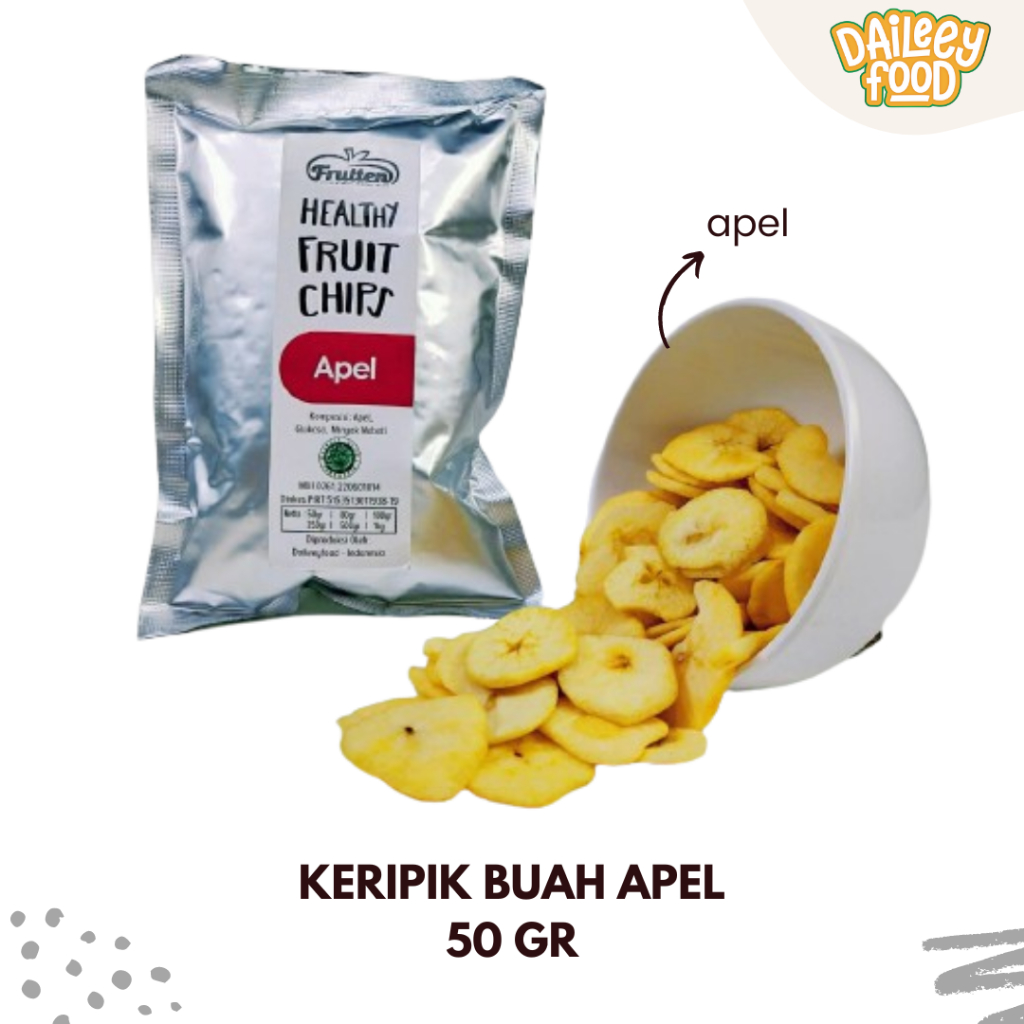 Jual Keripik Kripik Buah Apel 100 Gram Frutten Oleh2 Khas Malang