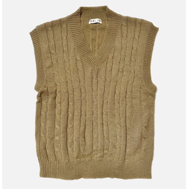 Jual Cable Knit Vest by Ori.id (New) | Shopee Indonesia