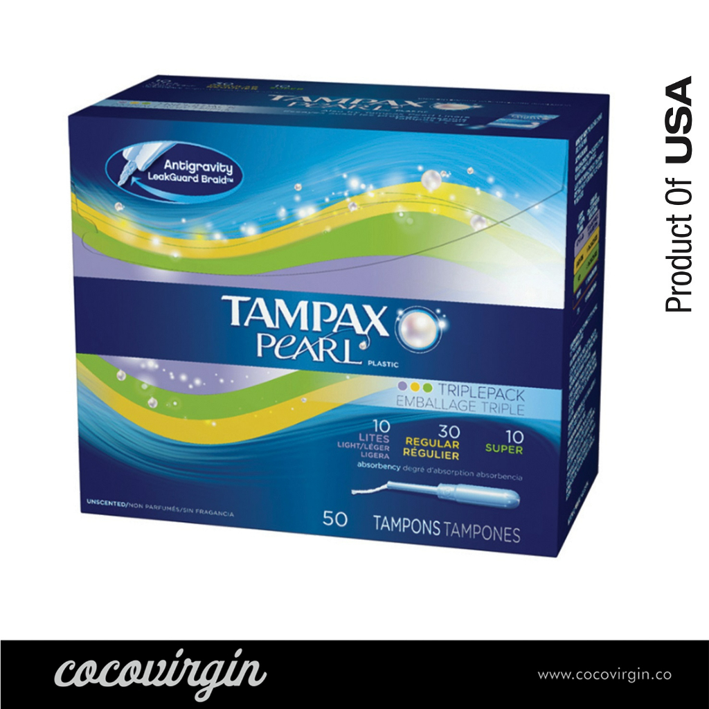 Jual TAMPAX Pearl Plastic Assorted Tampons Jumbo Pack 47 pcsRS Shopee