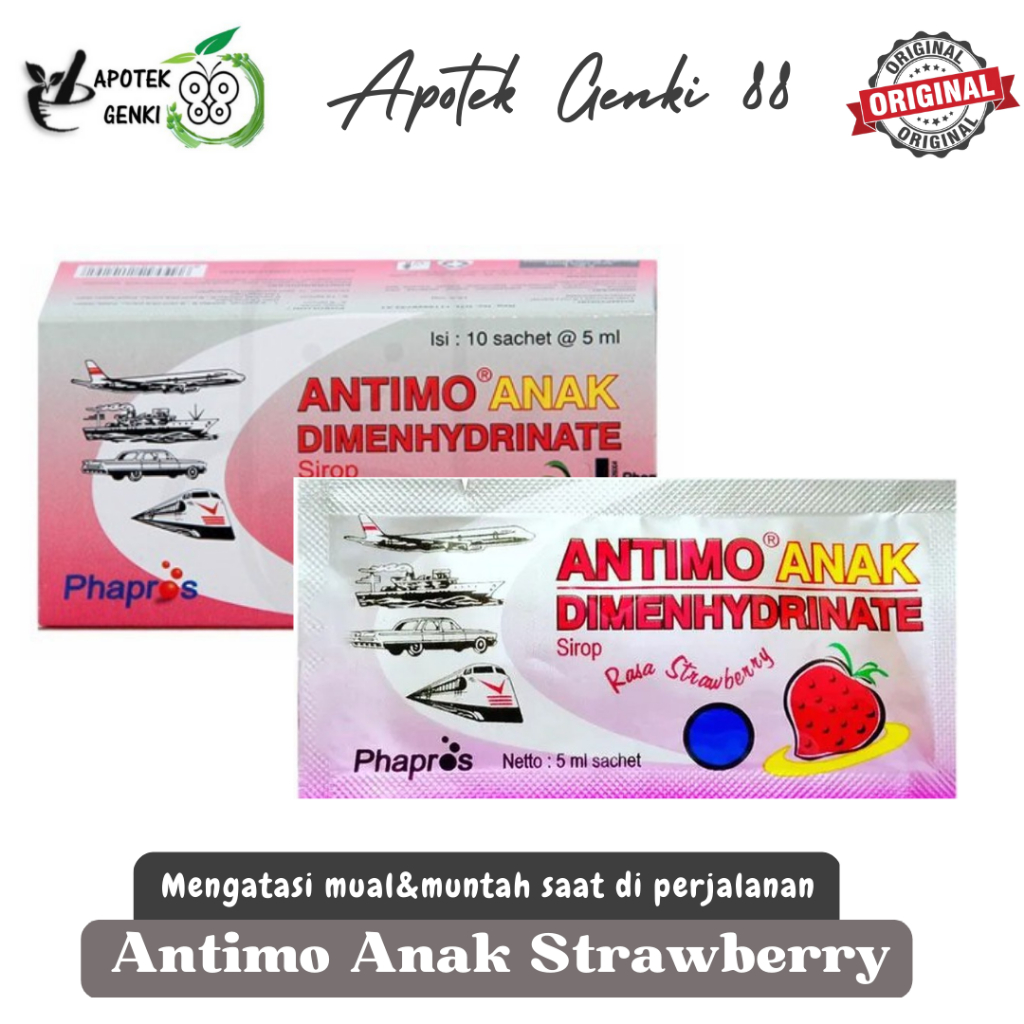 Jual Antimo Anak Sirop Rasa Strawberry/Sachet | Shopee Indonesia