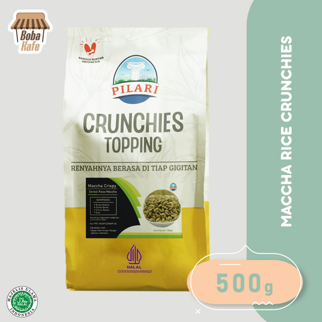 Jual MACCHA RICE CRUNCHIES / TOPPING MINUMAN RASA GREEN TEA PILARI ...