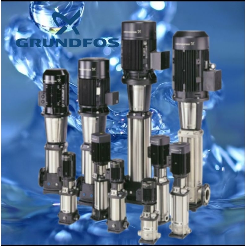 Jual pompa air grundfos CR 58 HQQE Pompa Dorong multistage Pump 1,5 Hp