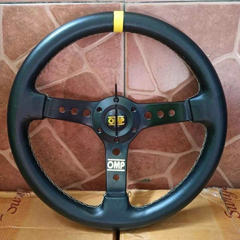 Jual stir steer Setir Racing Mobil OMP 14 inch hitam universal | Shopee ...