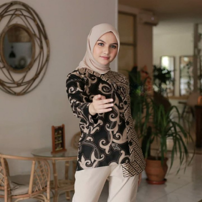 Jual Revany Id Blouse Kangkung Batik Kerja Wanita Atasan Shopee Indonesia