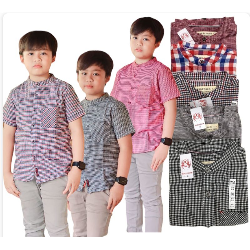 Nevada Casual Linen Slub Stripes Kemeja Koko Anak Laki-Laki main image 0