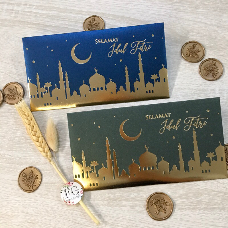 Amplop Lebaran Idul Fitri Elegant Ramadhan Mosque 5pcs by fgpaper