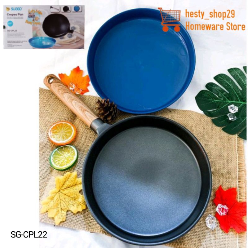 Jual Suggo Pan 22cm Wajan Walik Crepes Kulit Lumpia Risol anti lengket ...