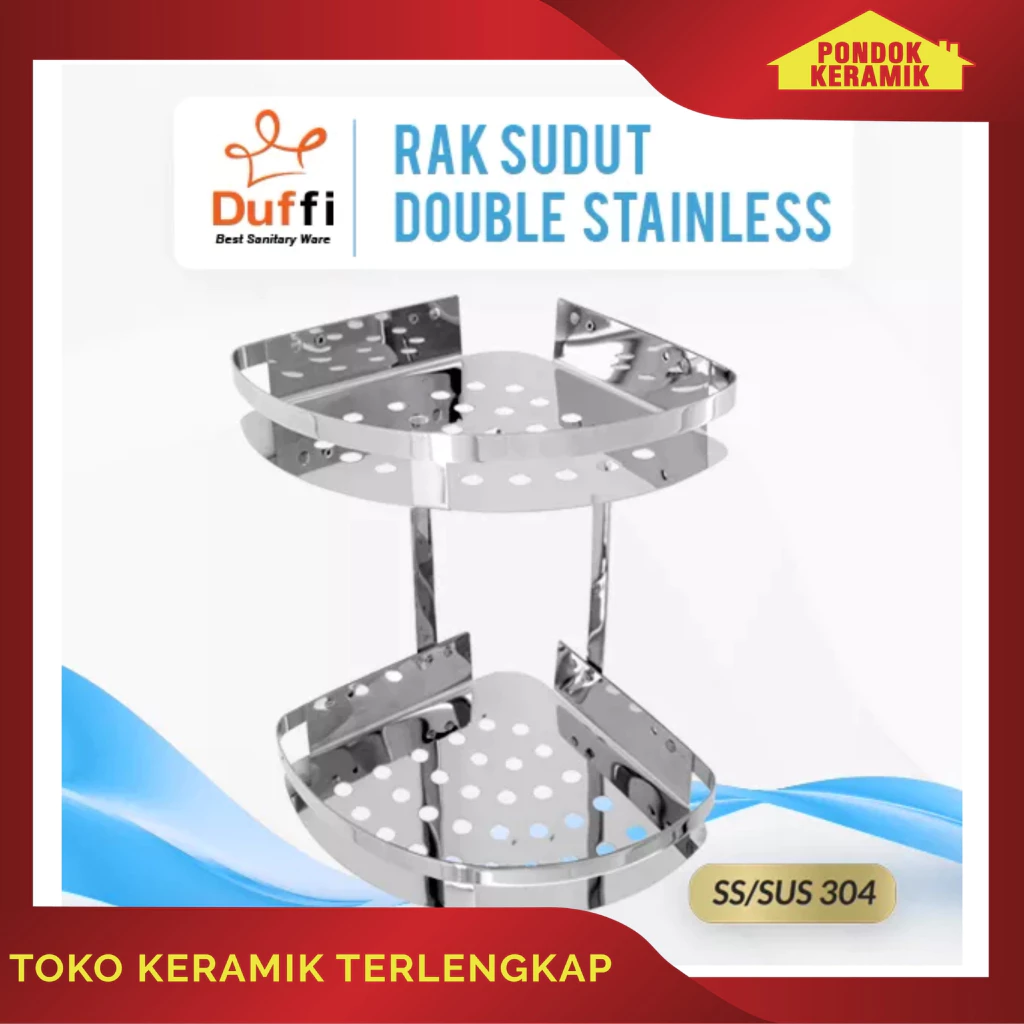 RAK SUDUT KAMAR MANDI DUFFI SUS 304 DF 019