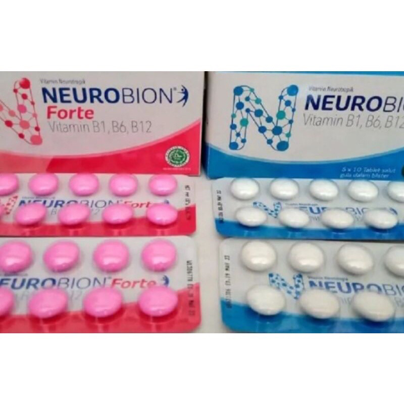 Jual NEUROBION TAB [PUTIH]/NEUROBION FORTE [PINK] STRIP | Shopee Indonesia