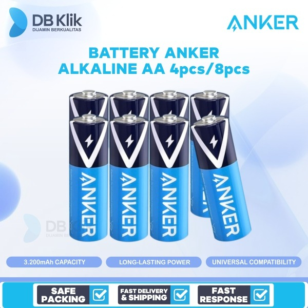 Jual Battery Anker Alkaline AA No Rechargeable B1810 Alkaline AA
