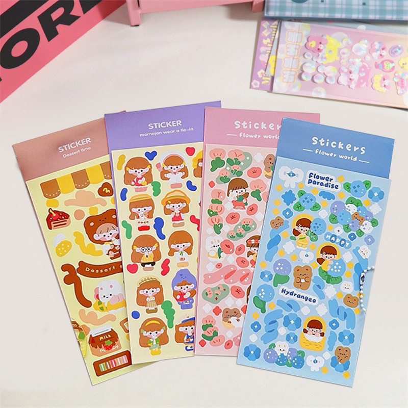 Jual 1 lembar stiker momojan untuk scrapbook DIY jurnal journal anak ...