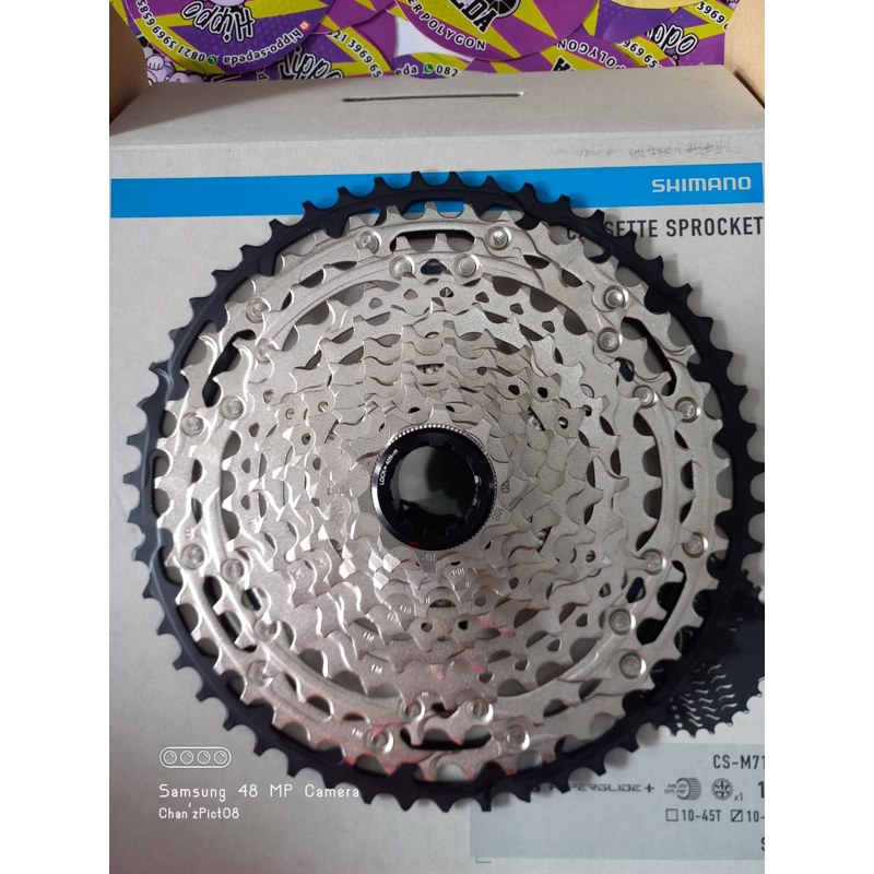 Cassette Vélo MTB 12 Vitesses Microspline Shimano SLX CS-M7100 10-45 Dents - Neuve