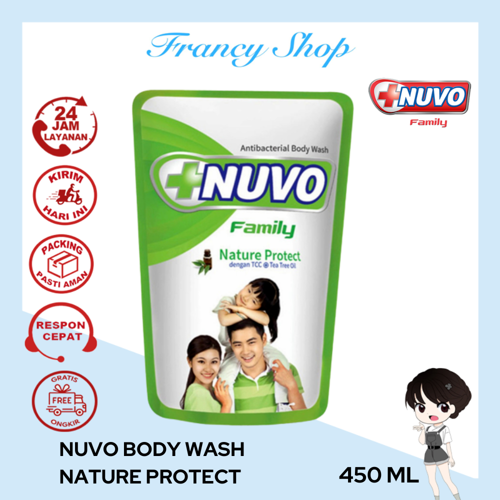Jual Nuvo Sabun Mandi Cair Antibacterial Body Wash Nature Protect 400