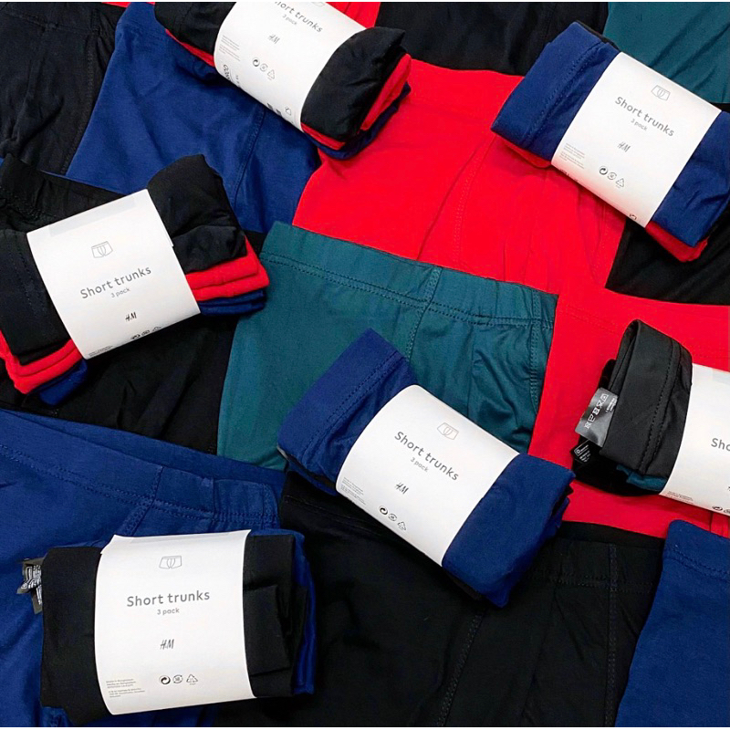 Jual Celana HMM Basic Trunks Boxer (1 PACK ISI 3) | Shopee Indonesia