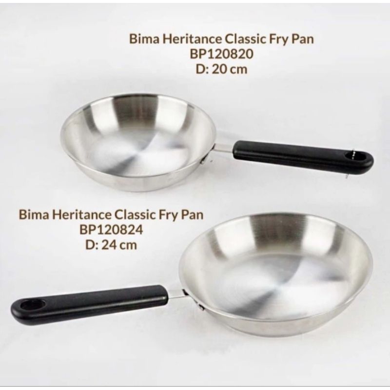 Jual Bima Frypan Heritance Classic /fry Pan Stainless Bima | Shopee ...