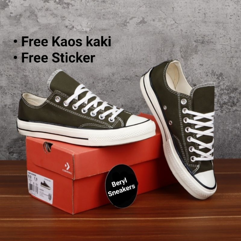 Jual Sepatu Converse 70s Ox Hijau Army Premium Sepatu Converse 70s