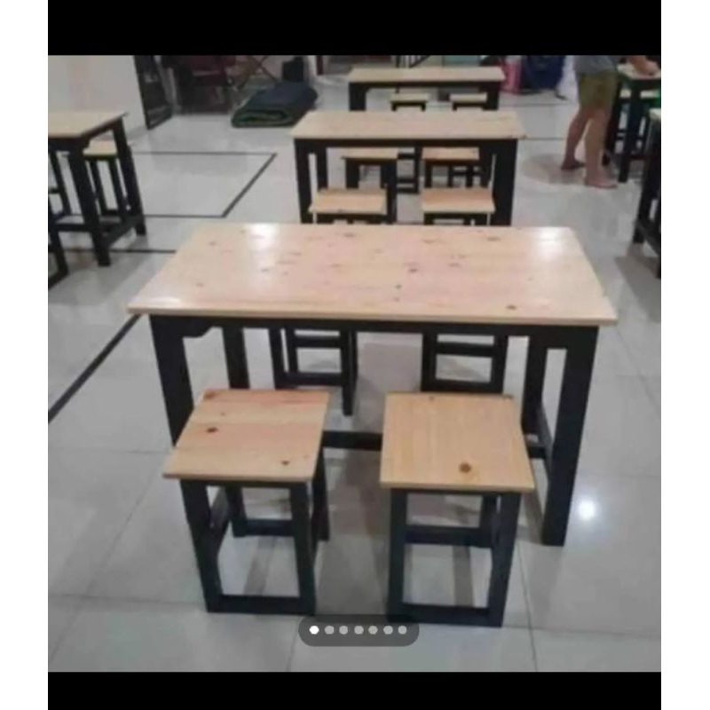 Jual MEJA MAKAN CAFE/RESTO KAYU JATI BELANDA | Shopee Indonesia