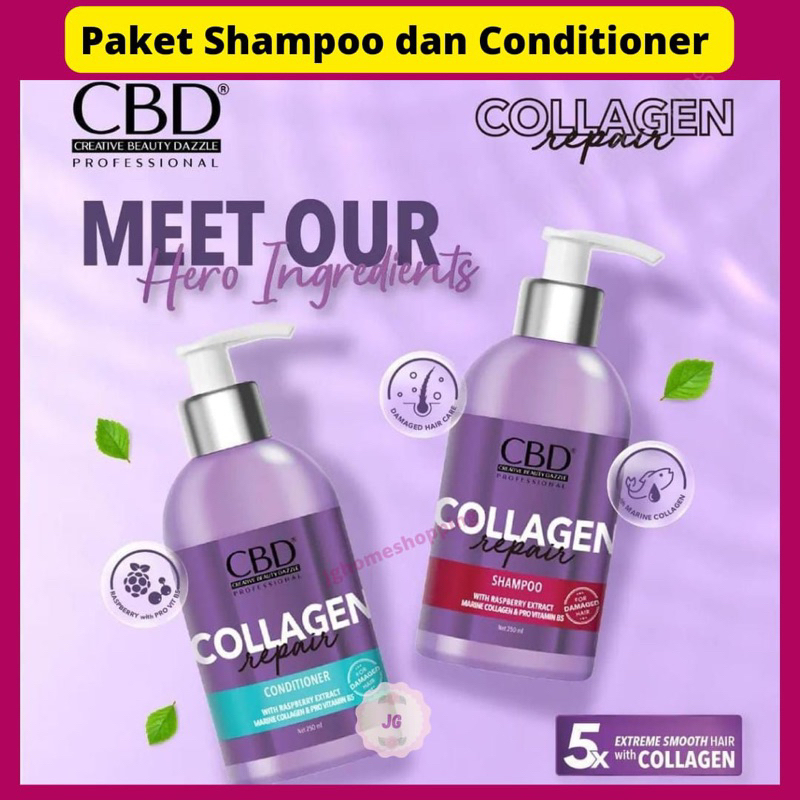 Jual CBD Collagen Paket isi 2 ( shampoo dan kondisioner @250ml ...
