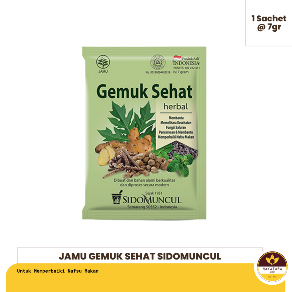 Jual Jamu Gemuk Sehat Sido Muncul Isi 10 Sachet Serbuk Shopee Indonesia