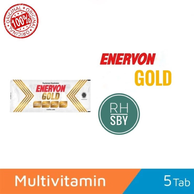 Jual Enervon Gold Vitamin C dan B Complex Royal Jelly & Ginseng