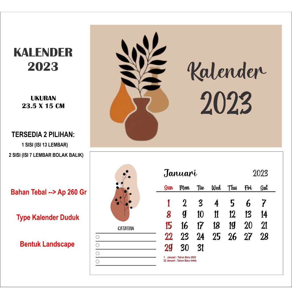 Jual Designall Kalender Meja Kalender Duduk Aesthetic Tahun 2022 2023 Spiral Soft Shopee 