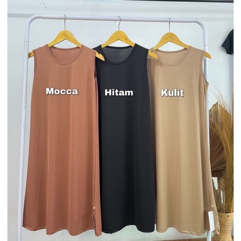 midi dress tanpa lengan Abrielle Sleeveless Maxi Black Dress Wanita Membeli Biru - Gaun Midi
