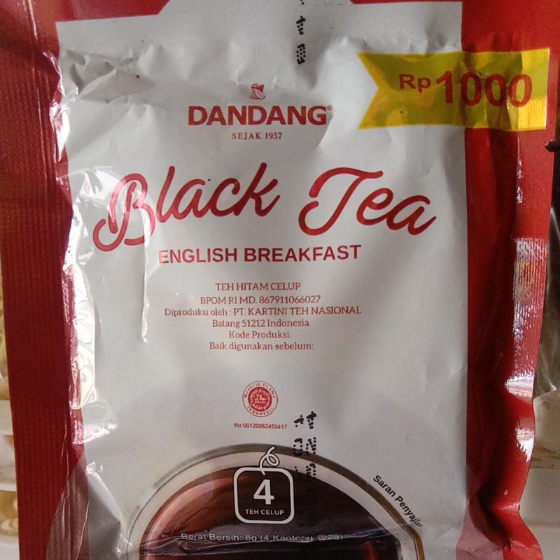 Jual TEH CELUP DANDANG BLACK TEA SACHET Shopee Indonesia