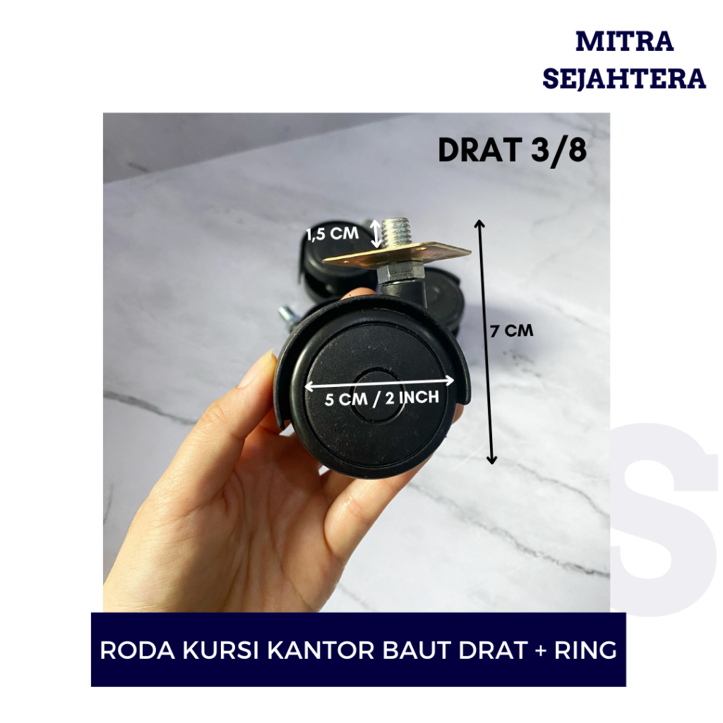 Jual Roda Kursi Kantor Bulat Baut Drat Ring Shopee Indonesia