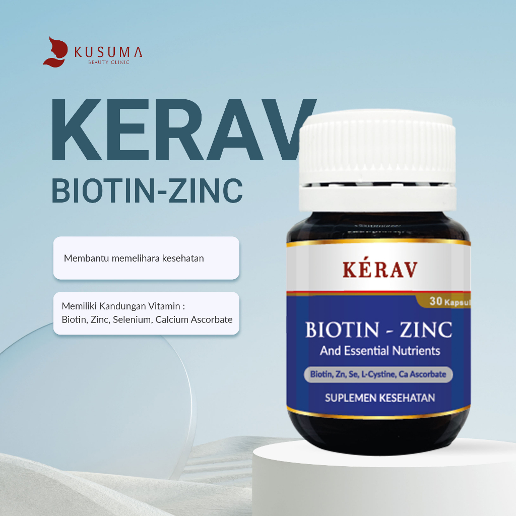 Jual Kusuma Beauty - Kerav Biotin Zinc - Suplemen Vitamin Rambut ...