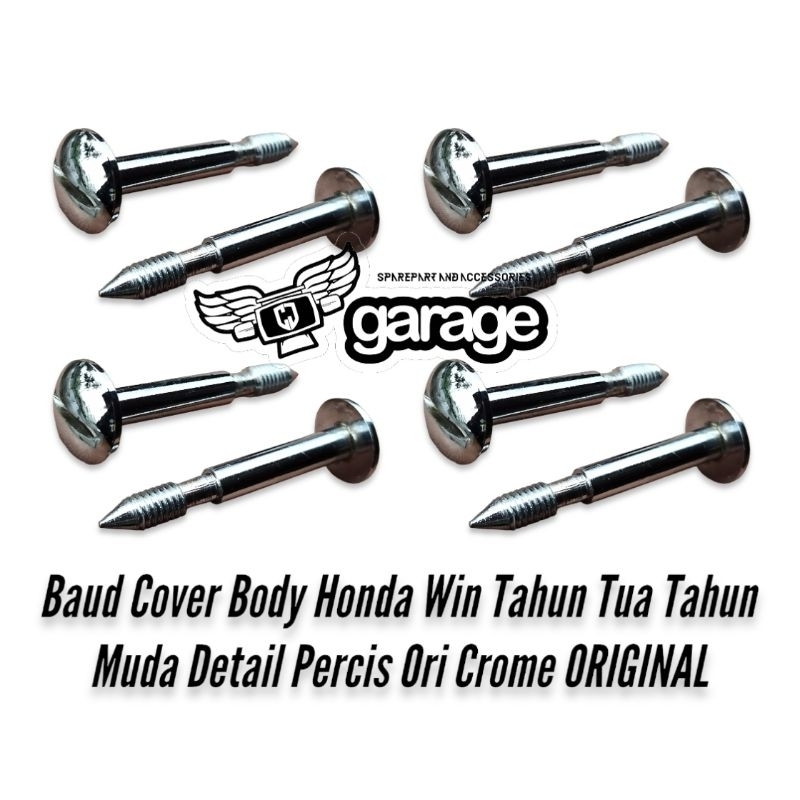 Jual Baud Body Win CROME Baud Cover Box Aki Honda Win bok cover aki ...