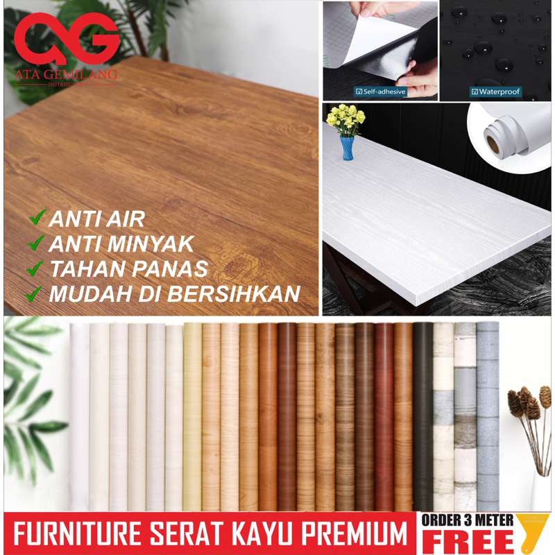 Jual Wallpaper Motif Kayu Furniture Untuk Meja Lemari Pintu Lantai