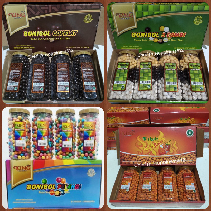 Jual 1 Kotak Dking Bonibol Cokelat And Combi And Pelangi And Balado ~ Biskuit Salut Cokelat Bentuk 0824