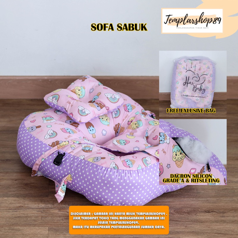 Jual Free Packing Tas Serut Sofa Bayi Jumbo Multifungsi Kasur Bayi