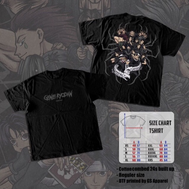 Jual kaos anime Hunter X Hunter - genei ryodan gs.apparel | Shopee ...