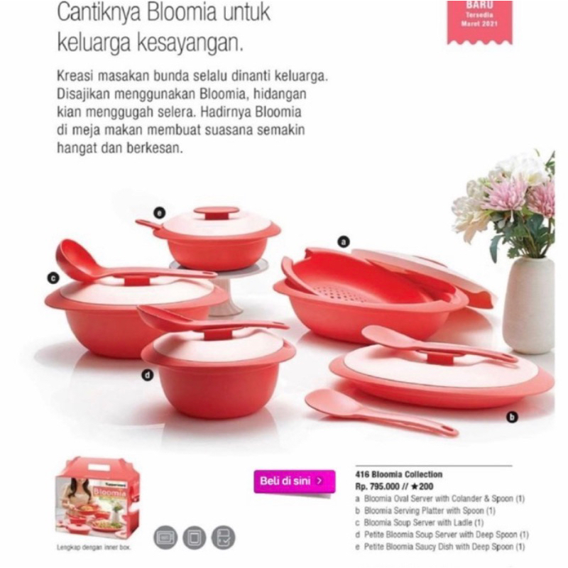 Jual Tupperware Bloomia Collection Set// wadah saji | Shopee Indonesia