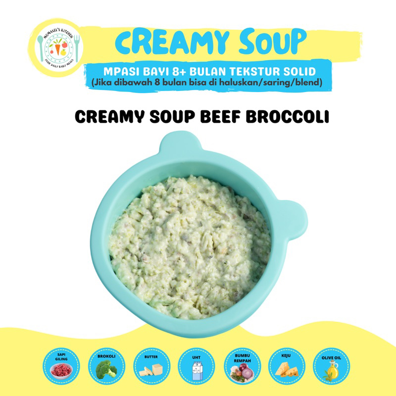 Jual CREAMY SOUP BEEF BROCCOLI (CATERING MAKANAN BAYI MPASI FROZEN BEKU ...