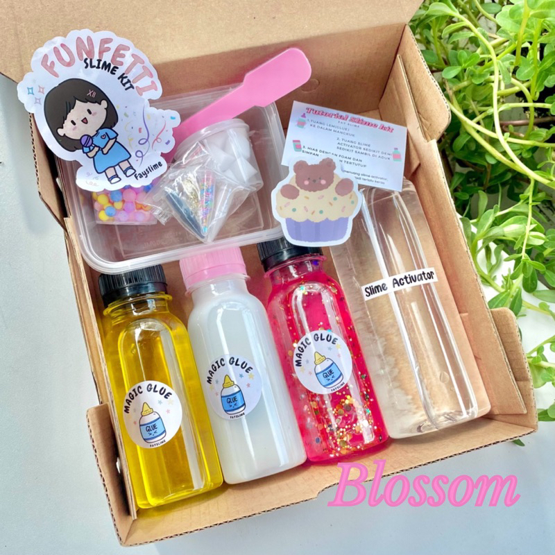 Jual Funfetti Slime kit lengkap free sticker | Shopee Indonesia