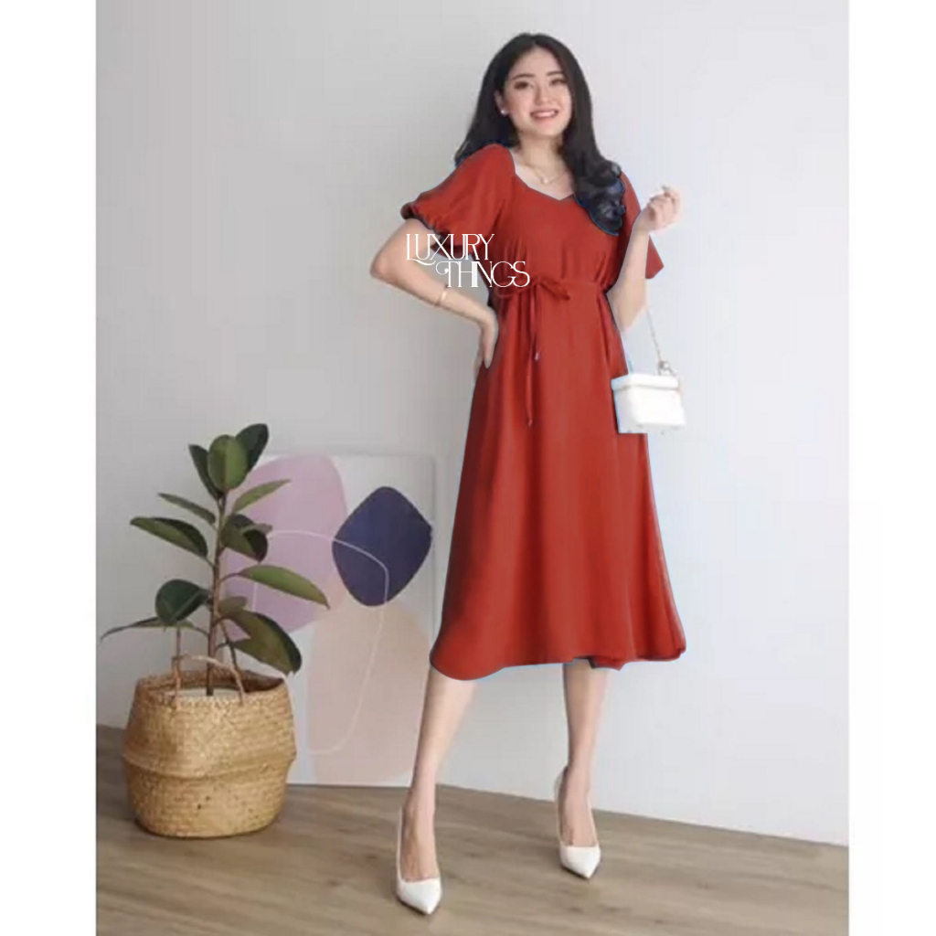 knee length dresses for ladies Sabrina Striped One-Shoulder Maxi Dress main image 0
