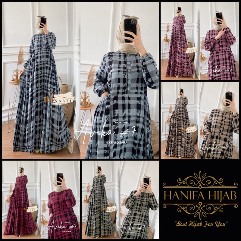 Jual Best Price Halwa Dress By Ori Nabtik Dress Muslimah Airflow Print Lady Crush Shopee