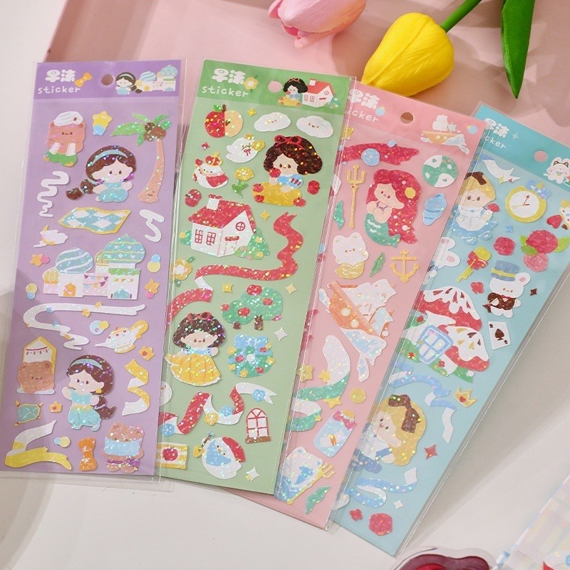 Jual Princess Sticker Sticker Anak Cute Pretty Glitter Gold Peri 001 ...